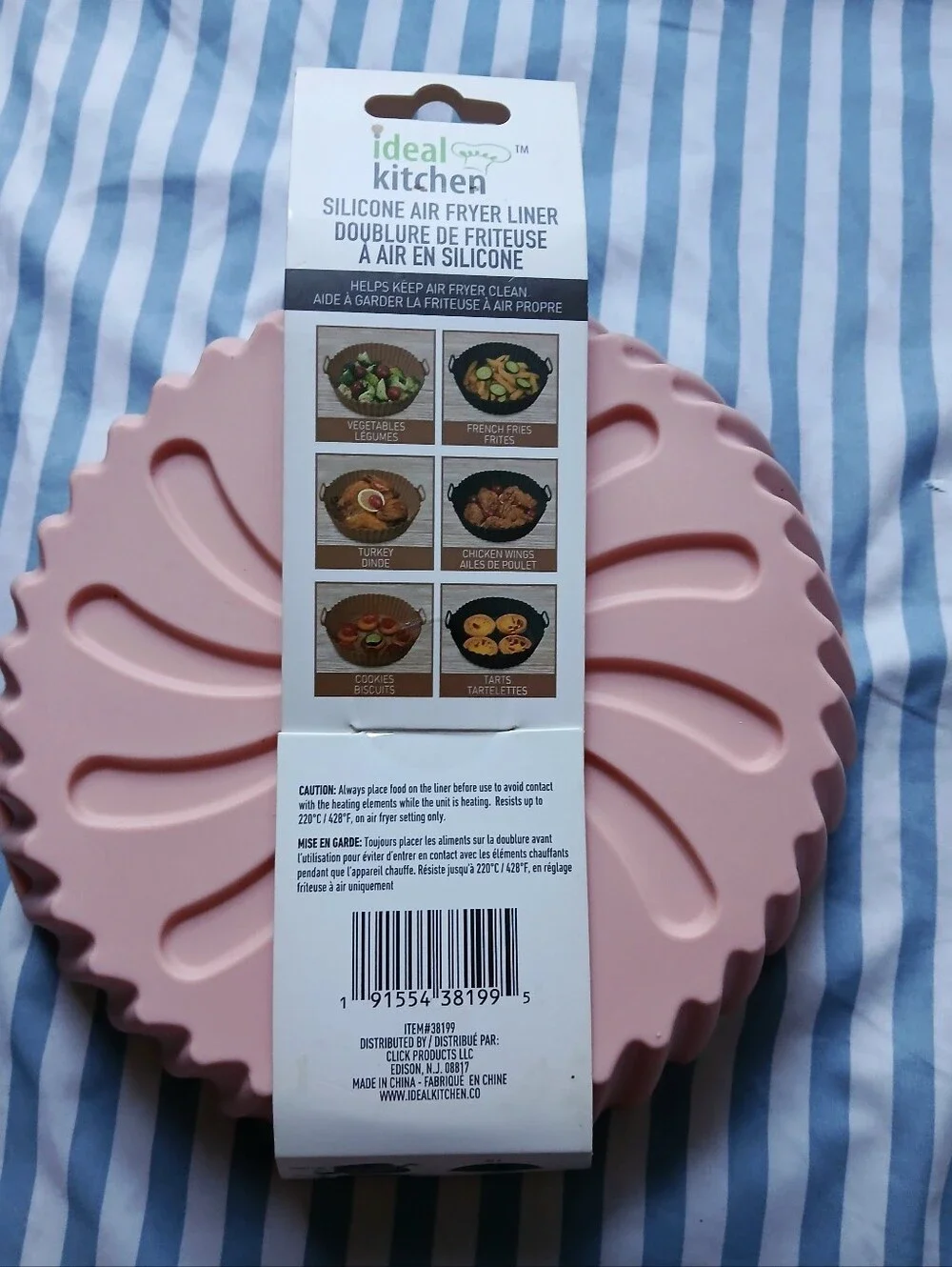 Ideal Kitchen Pink Silicone Air Fryer Liner. Never Used. NWT.